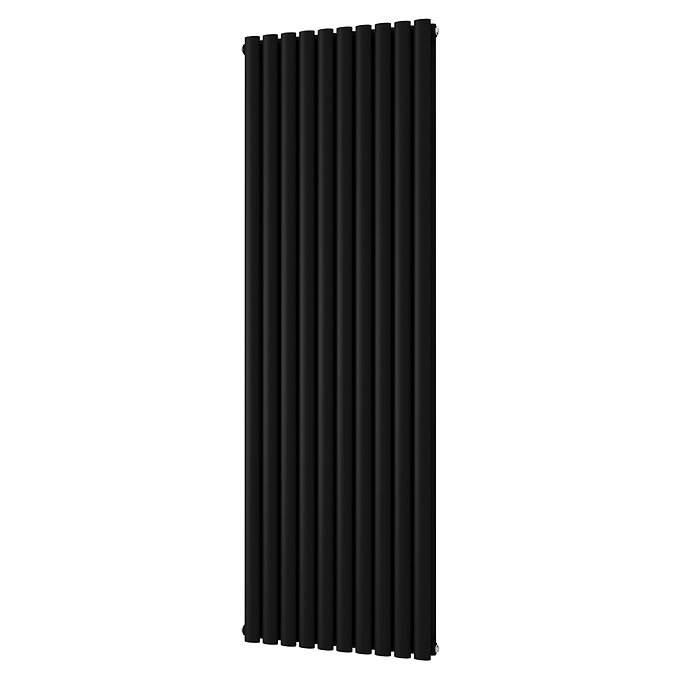Metro Vertical Radiator - Matt Black - Double Panel (1800mm High) 590mm Wide
