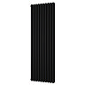 Metro Vertical Radiator - Matt Black - Double Panel (1800mm High) 590mm Wide