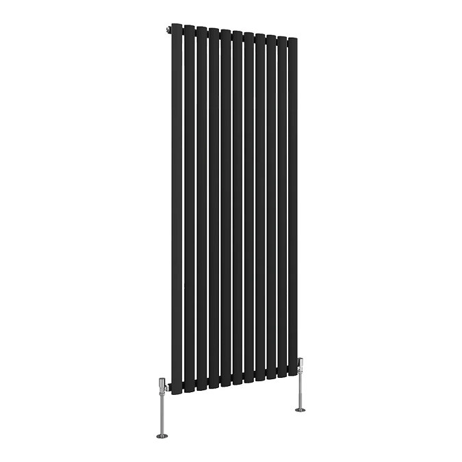 Metro Vertical Radiator - Matt Black - Single Panel (1600mm High) 649mm Wide