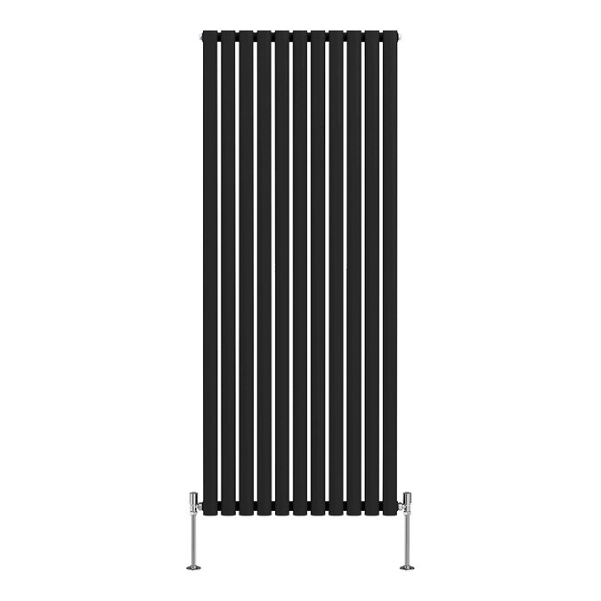 Metro Vertical Radiator - Matt Black - Single Panel (1600mm High) 649mm Wide