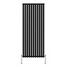 Metro Vertical Radiator - Matt Black - Single Panel (1600mm High) 649mm Wide