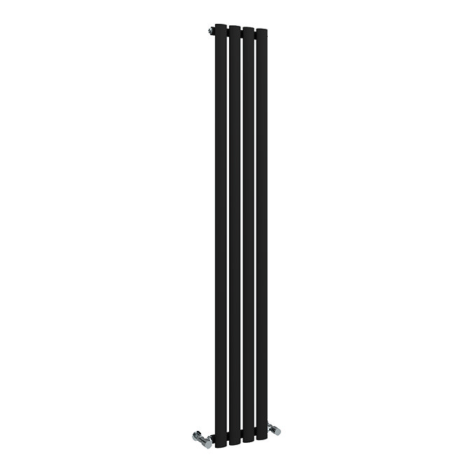 Metro Vertical Radiator - Matt Black - Single Panel (1600mm High) 236mm Wide