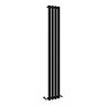 Metro Vertical Radiator - Matt Black - Single Panel (1600mm High) 236mm Wide