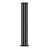 Metro Vertical Radiator - Matt Black - Single Panel (1600mm High) 236mm Wide