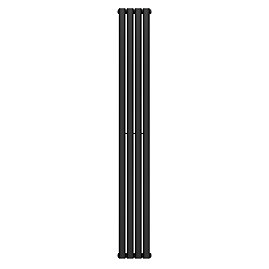 Metro Vertical Radiator - Matt Black - Single Panel (1600x236mm)