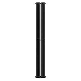 Metro Vertical Radiator - Matt Black - Single Panel (1600x236mm)