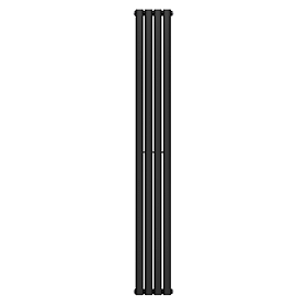 Metro Vertical Radiator - Matt Black - Single Panel (1600x236mm)