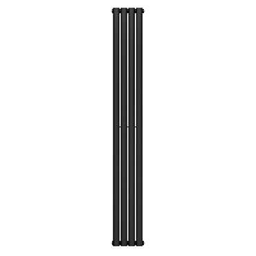 Metro Vertical Radiator - Matt Black - Single Panel (1600x236mm)