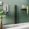 Metro Vertical Radiator - Matt Black - Single Panel (1600mm High) 236mm Wide