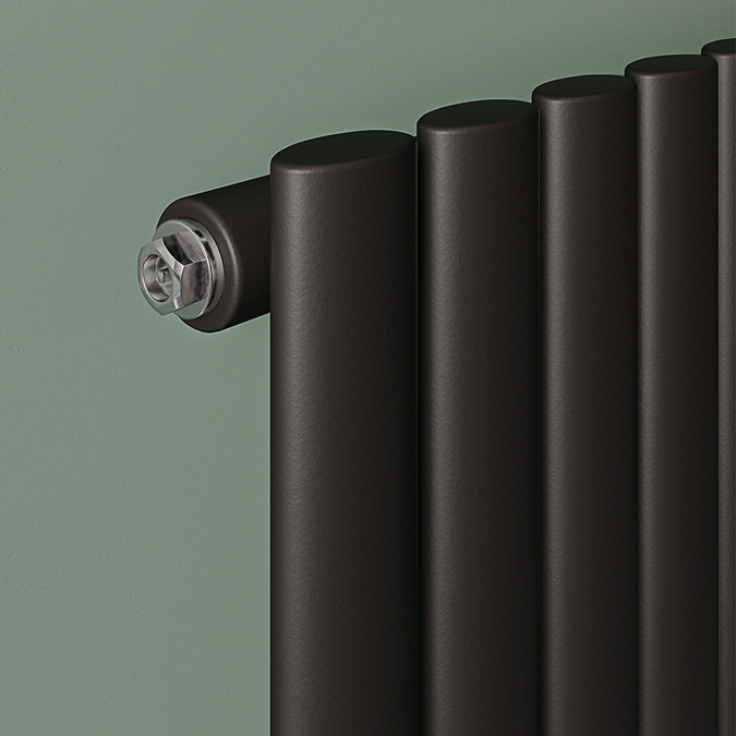 Metro Vertical Radiator - Matt Black - Single Panel (1600mm High) 354mm Wide