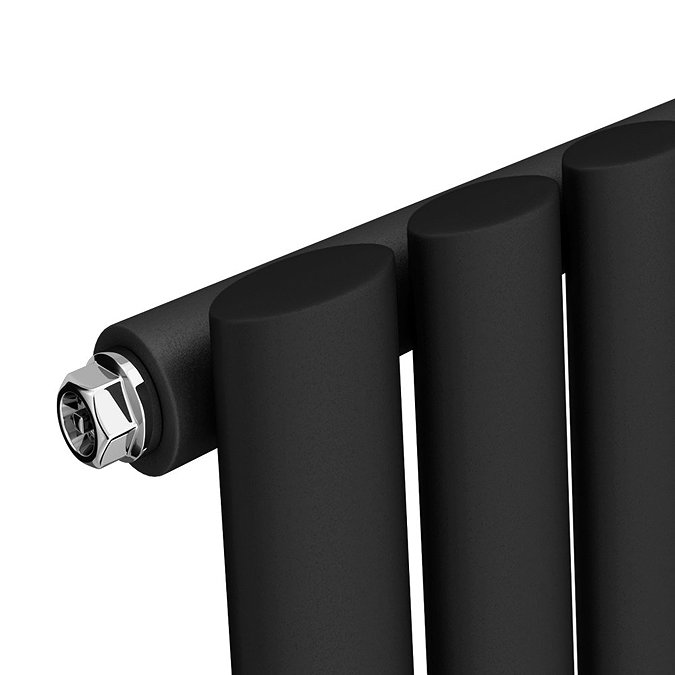 Metro Vertical Radiator - Matt Black - Single Panel (1600mm High) 354mm Wide