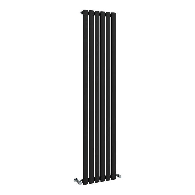Metro Vertical Radiator - Matt Black - Single Panel (1600mm High) 354mm Wide