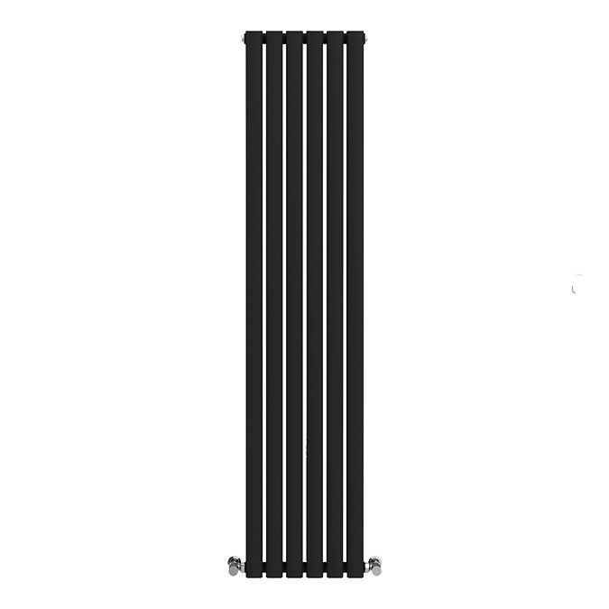 Metro Vertical Radiator - Matt Black - Single Panel (1600mm High) 354mm Wide