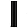Metro Vertical Radiator - Matt Black - Single Panel (1600mm High) 354mm Wide