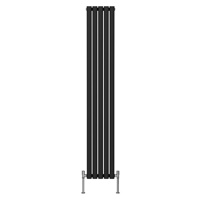 Metro Vertical Radiator - Matt Black - Single Panel (1800mm High) 295mm Wide