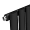 Metro Vertical Radiator - Matt Black - Single Panel (1800mm High) 413mm Wide