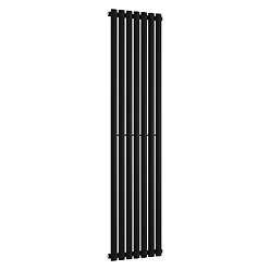 Metro Vertical Radiator - Matt Black - Single Panel (1800mm High) 413mm Wide