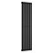 Metro Vertical Radiator - Matt Black - Single Panel (1800mm High) 413mm Wide