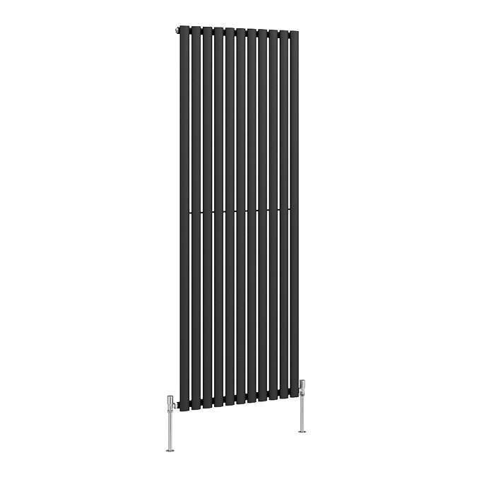 Metro Vertical Radiator - Matt Black - Single Panel (1800mm High) 649mm Wide