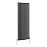 Metro Vertical Radiator - Matt Black - Single Panel (1800mm High) 649mm Wide