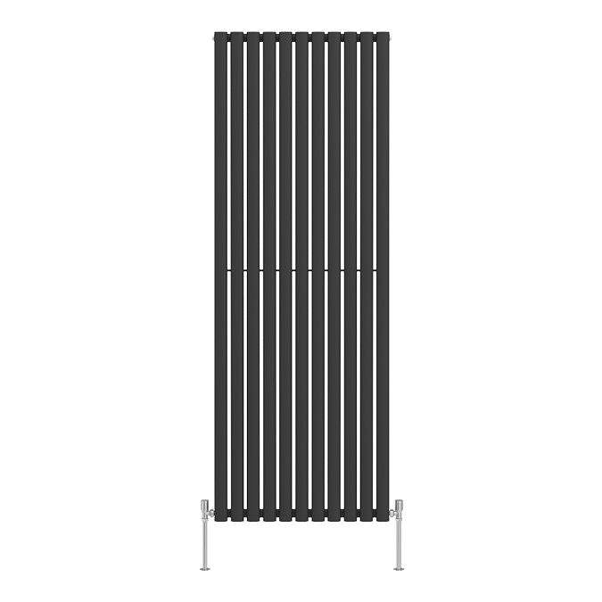 Metro Vertical Radiator - Matt Black - Single Panel (1800mm High) 649mm Wide