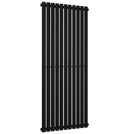 Metro Vertical Radiator - Matt Black - Single Panel (1800mm High) 649mm Wide