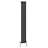 Metro Vertical Radiator - Matt Black - Single Panel (1800mm High) 236mm Wide