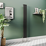 Metro Vertical Radiator - Matt Black - Single Panel (1800mm High) 236mm Wide