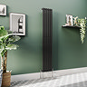 Metro Vertical Radiator - Matt Black - Single Panel (1800mm High) 354mm Wide