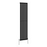 Metro Vertical Radiator - Matt Black - Single Panel (1800mm High) 413mm Wide