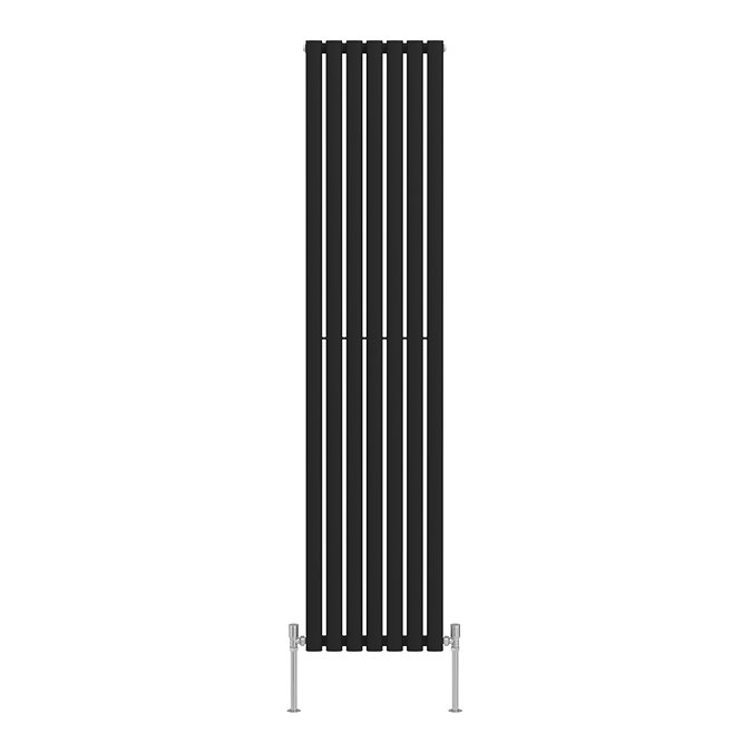 Metro Vertical Radiator - Matt Black - Single Panel (1800mm High) 413mm Wide