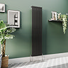 Metro Vertical Radiator - Matt Black - Single Panel (1800mm High) 472mm Wide