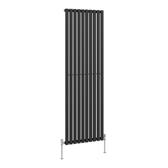 Metro Vertical Radiator - Matt Black - Single Panel (1800mm High) 590mm Wide