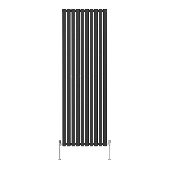 Metro Vertical Radiator - Matt Black - Single Panel (1800mm High) 590mm Wide