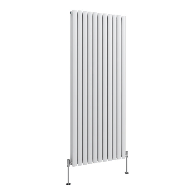 Metro Vertical Radiator - White - Double Panel (1600mm High) 649mm Wide