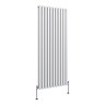 Metro Vertical Radiator - White - Double Panel (1600mm High) 649mm Wide