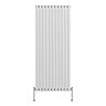 Metro Vertical Radiator - White - Double Panel (1600mm High) 649mm Wide