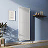 Metro Vertical Radiator - White - Double Panel (1600mm High) 649mm Wide