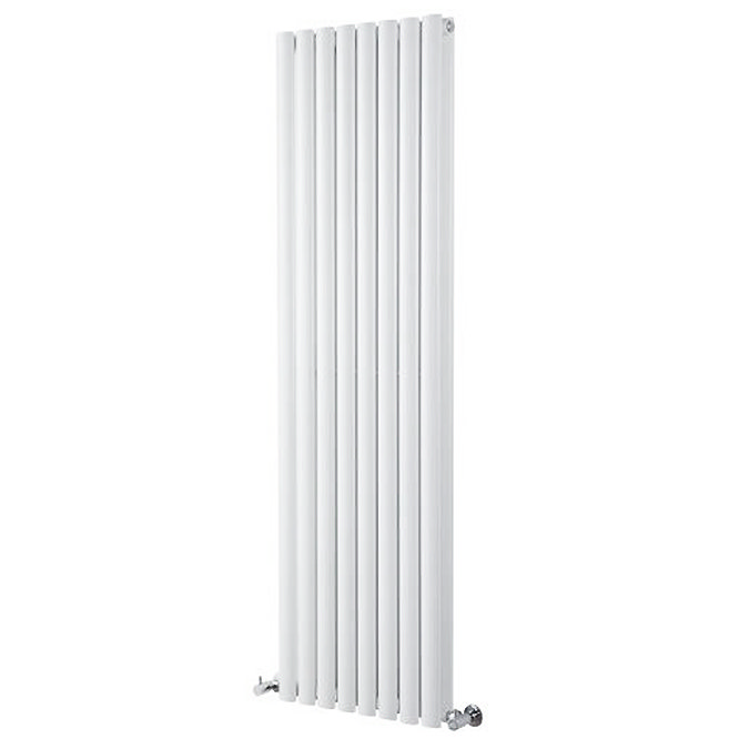 Metro Vertical Radiator - White - Double Panel (1600mm High) 472mm Wide