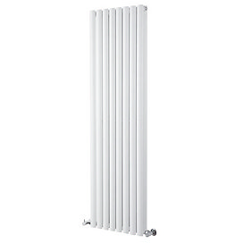 Metro Vertical Radiator - White - Double Panel (1600mm High) 472mm Wide