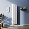 Metro Vertical Radiator - White - Double Panel (1600mm High) 472mm Wide