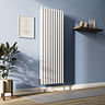Metro Vertical Radiator - White - Double Panel (1600mm High) 590mm Wide