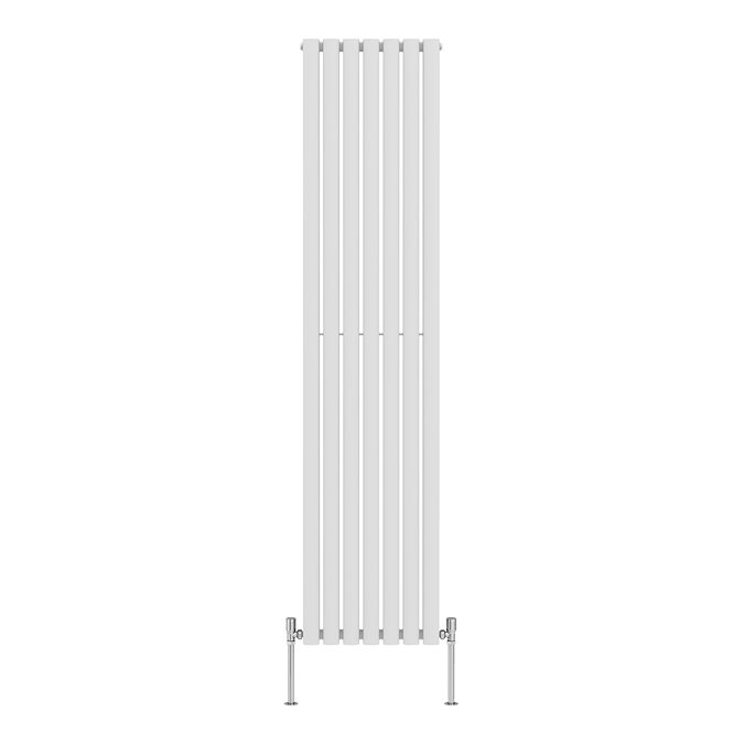 Metro Vertical Radiator - White - Double Panel (1800mm High) 413mm Wide
