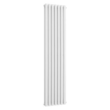 Metro Vertical Radiator - White - Double Panel (1800mm High) 413mm Wide