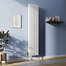 Metro Vertical Radiator - White - Double Panel (1800mm High) 413mm Wide