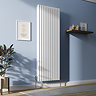 Metro Vertical Radiator - White - Double Panel (1800mm High) 649mm Wide
