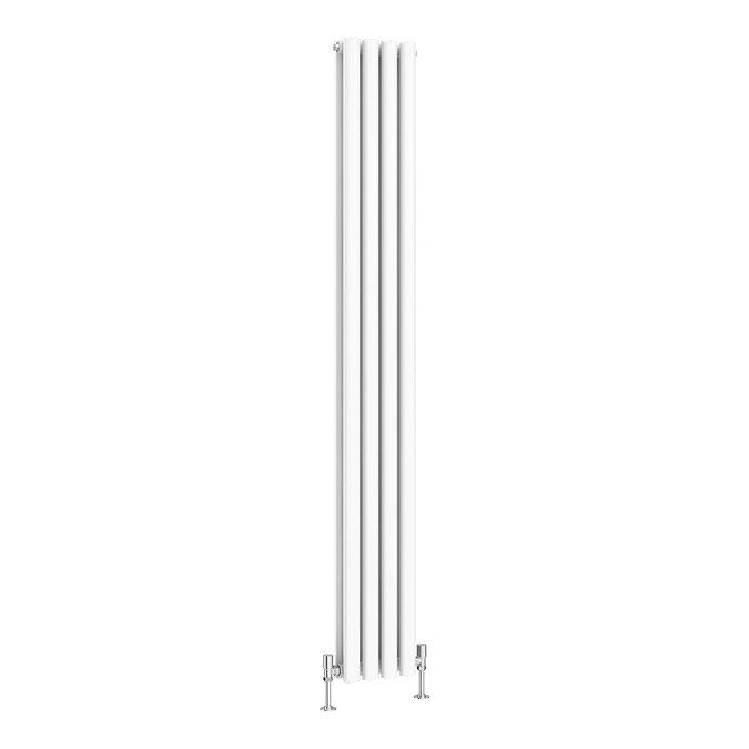 Metro Vertical Radiator - White - Double Panel (1800x236mm)