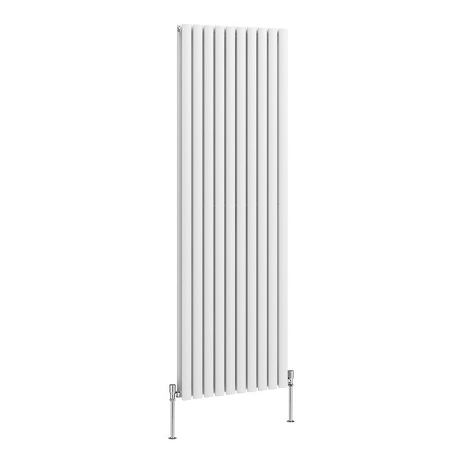 Metro Vertical Radiator - White - Double Panel (1800mm High) 590mm Wide