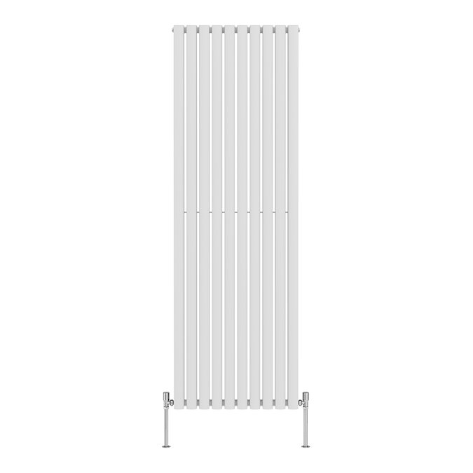 Metro Vertical Radiator - White - Double Panel (1800mm High) 590mm Wide