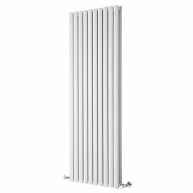 Metro Vertical Radiator - White - Double Panel (1800mm High) 590mm Wide